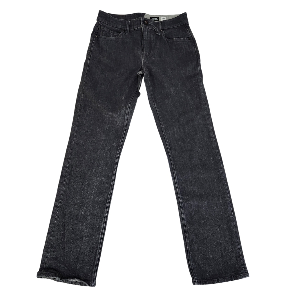VOLCOM Dark Grey Slim Straight Jeans Solver 30